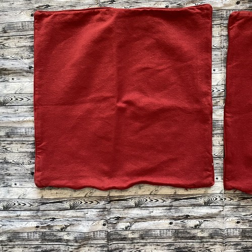 Paar RALPH LAUREN rote robuste Kissenbezüge LRL monogrammiert 22" nur Bezüge - Bild 6 von 10