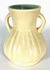 VTG 6" Vase Art Deco Rumrill (Red Wing) Double-Handle 320 Yellow/Green Pottery