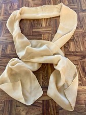 VTG Bonwit Teller Sheer 100 Silk Gold Yellow Water Repellent Scarf Wrap Shawl
