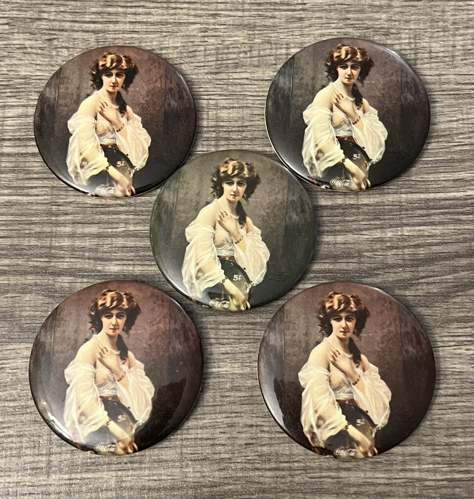 5 Vintage Coca Cola Coke Advertisement Mirrors Gypsy Girl Tonic