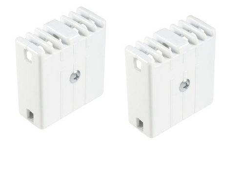 Rubbermaid 1875982 Direktmontage Verbindungsplatte weiß 8,6" H x 7" B x 0,8" L (2 Stück) - Bild 2 von 3