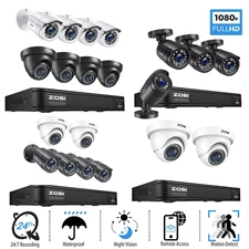 ZOSI CCTV 1080P Security  Outdoor Camera System 8CH HD DVR Home Surveillance