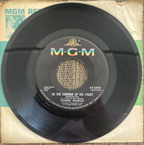 Connie Francis - In The Summer Of His Years / My Buddy - MGM K13203 EX