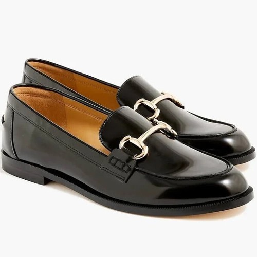 J. Crew Classic Półbuty w lakierowanej czerni Damskie 9,5