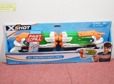ZURU X-Shot Water Fast-Fill Micro Water Blaster Squirt Toy 2pk