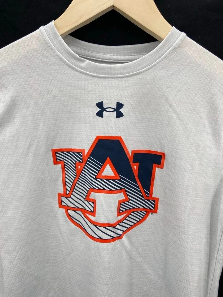 NUEVA AU Auburn Tigers Under Armour Camiseta Manga Corta Gris Claro Jóvenes Niños M Foto 3 de 4