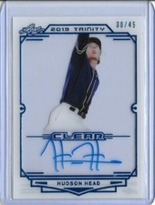 2019 Leaf Trinity HUDSON HEAD Clear Acetate Platinum Foil Auto RC 30/45 Pirates