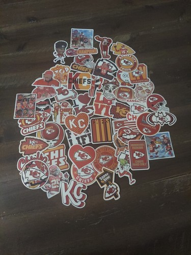 50 Kansas City Chiefs vinyl stickers Water Bottles. Laptops. Patrick Mahomes - Picture 2 of 21