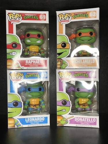 FUNKO POP! Teenage Mutant Ninja Turtles Set 60,61,62,63 - Picture 1 of 12