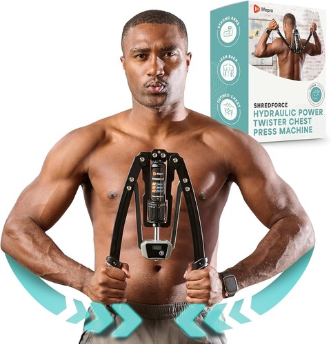 Compact Lifepro Arm & Chest Exerciser: 22-440 lbs Resistance for Anytime Fitness - Picture 3 of 8