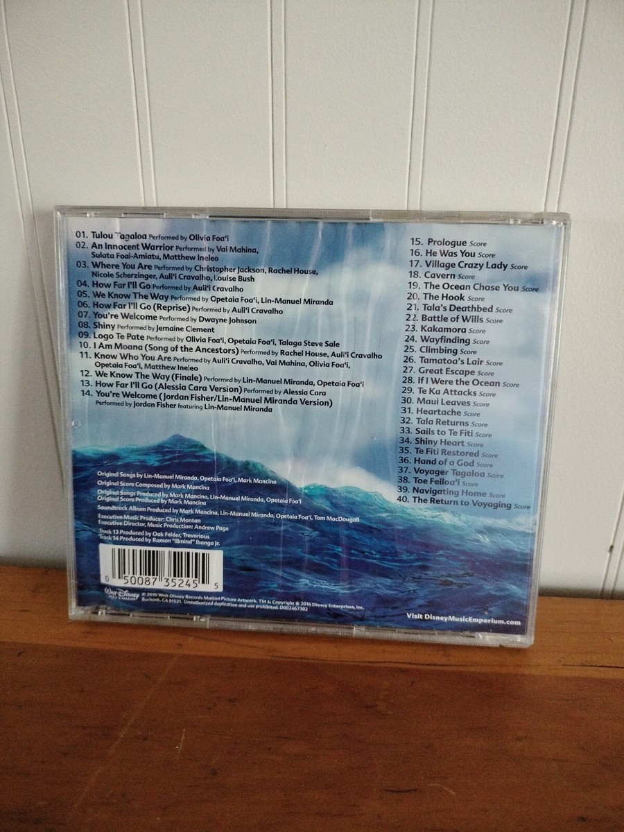 Moana Music Soundtrack Cd Disney rare Target Exclusive Lin-Manuel