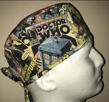 Doctor Who Comic Scrub Hat Chemo Cap