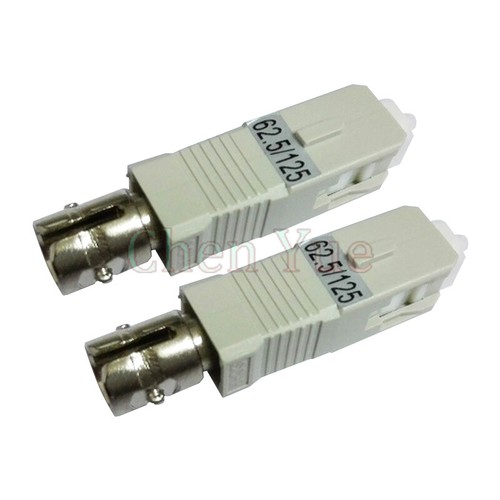 2pcs MM 62.5/125 ST Female-SC Male Fiber Optic Adapter SM ST-SC Hybrid Adapter - Picture 4 of 5