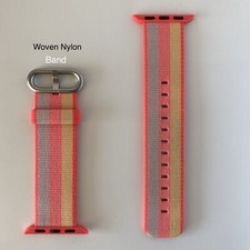 GENUINE Apple Watch Woven Nylon Band Orange/Pink 38mm also Fits 40mm Authentic
