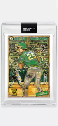  TOPPS PROJECT 2020 CARD 1987 TOPPS ATHLETICS MARK McGWIRE #97 by ANDREW THIELE