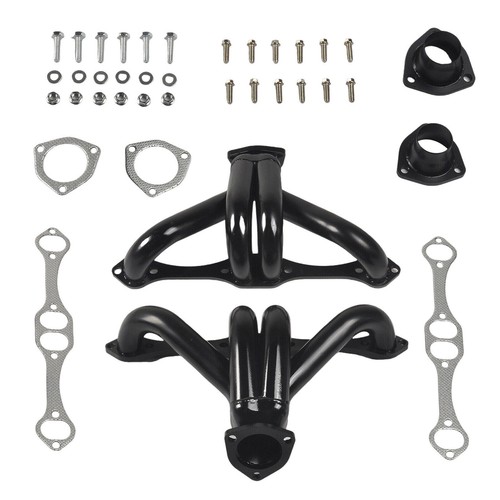 New US Manifold Exhaust Headers For 283-400 V8 Small Block Chevy Street Rod SBC - Foto 2 di 8