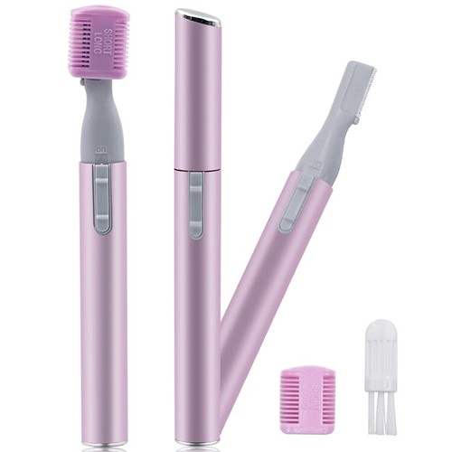 Women's Lady Face Hair Electric Eyebrow Trimmer Men Shaver Remover Razor Set - Picture 6 of 8