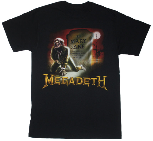 MEGADETH MARY JANE 1988 NEW BLACK T 