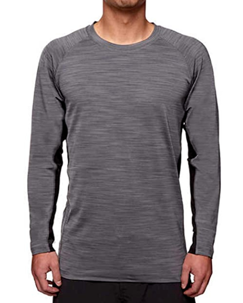 Футболка Hang Ten Mens с защитой от ультрафиолета/UPF+ 50 Л/С Smoked Pearl, маленькая