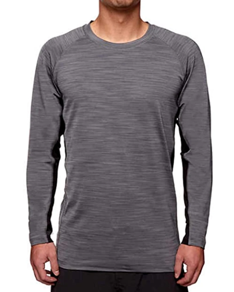 Hang Ten Men's UV Protection/UPF+ 50 L/S Tee Smoked Pearl, Small