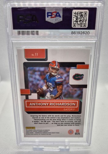 2023 Panini Chronicles Draft Picks Anthony Richardson Optic Rated Rookies PSA 10 - Picture 2 of 2
