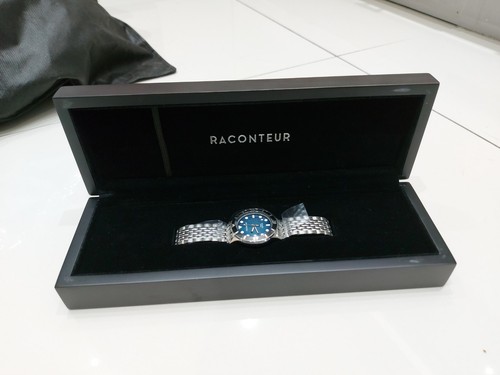Raconteur Verne Nautilus silver and blue watch 50/300 - Picture 11 of 12