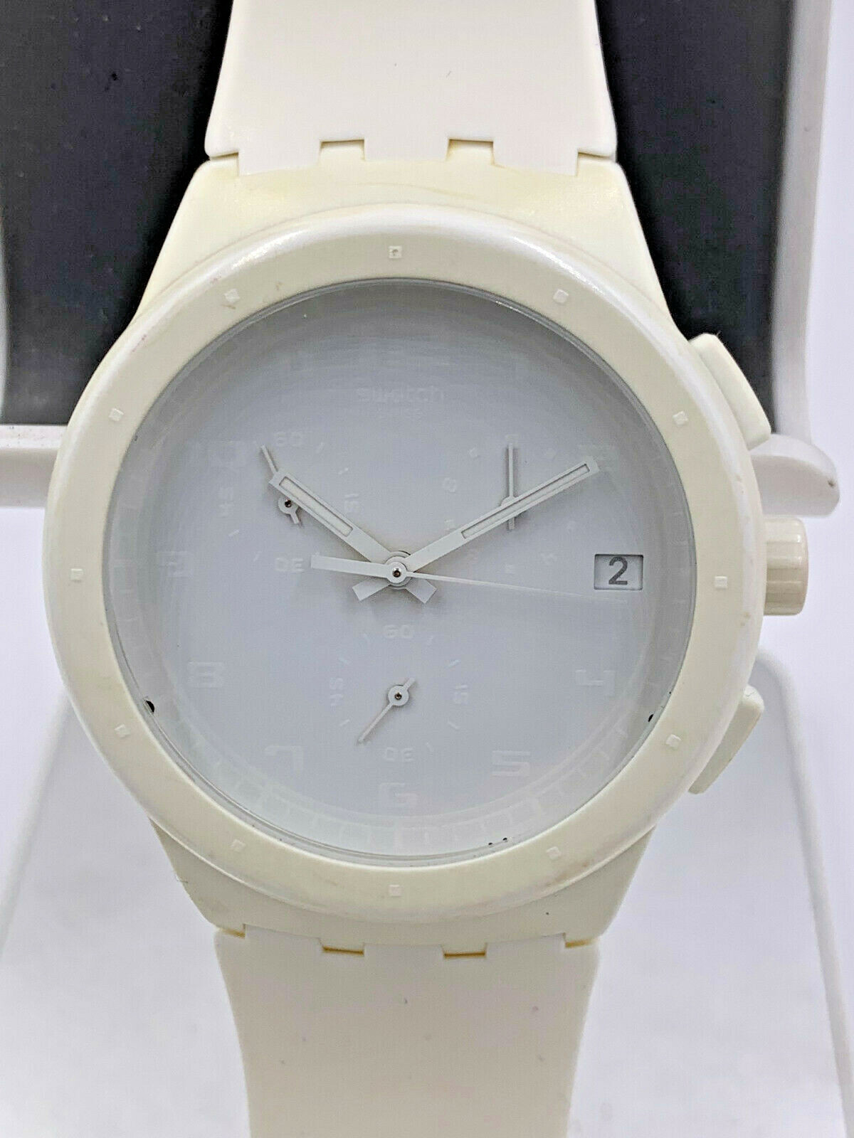 Swatch Watch Chronograph Basic White SUSW400 Date… - image 3
