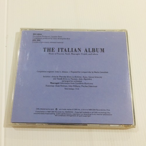CBS Masterworks Dinner Classics The Italian Album CD - Picture 3 of 6