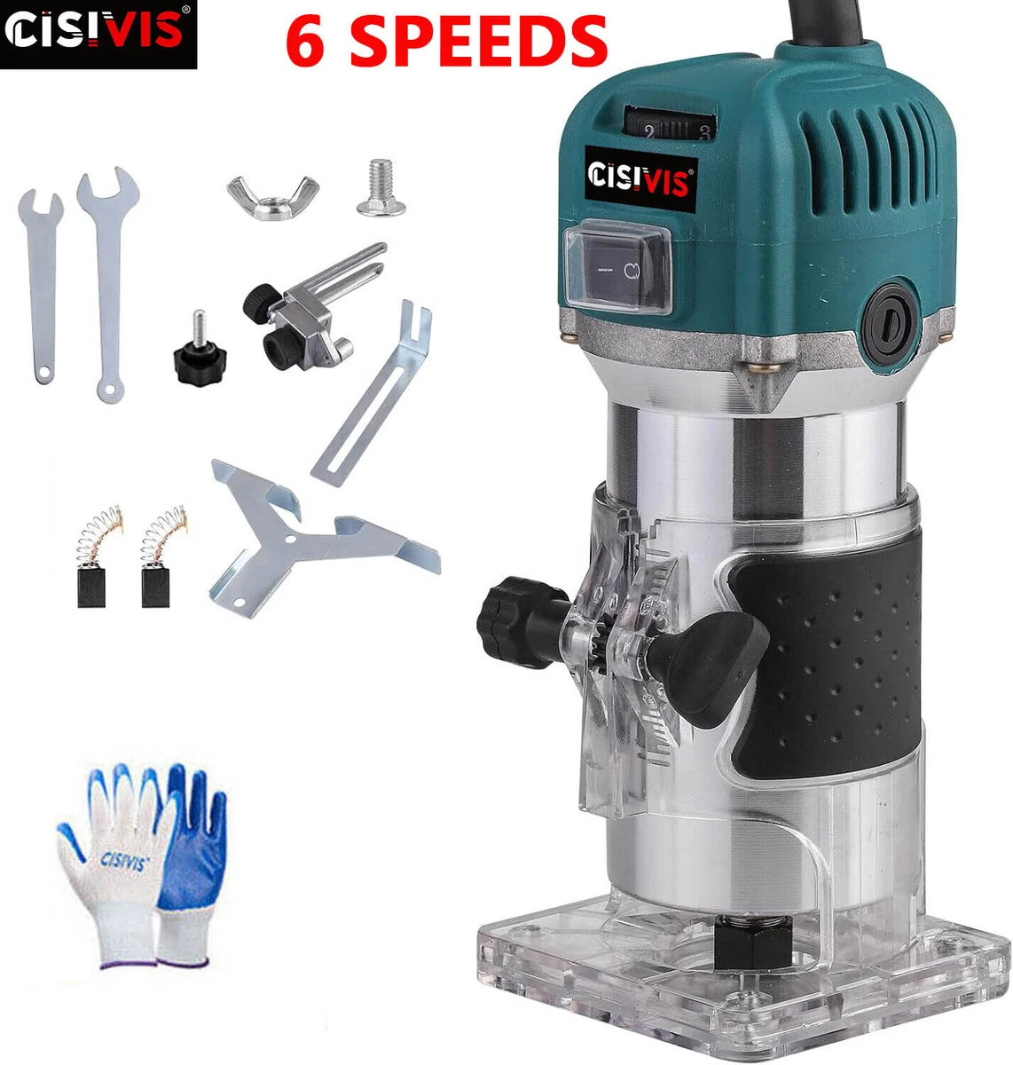 Cisivis Palm Router Electric Hand Trimmer Woodworking Laminate