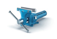 Heuer Schraubstock Compact 120mm, Amboss, Spannweite 130mm, Werkbankschraubstock