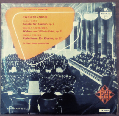 Schoenberg / Berg / Webern Zwolftonmusik Vinyl Single 10inch Telefunken