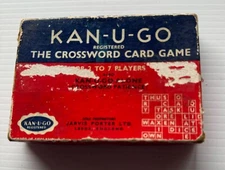 Kan U Go Vintage Crossword Card Game Patience Made in England 1934 