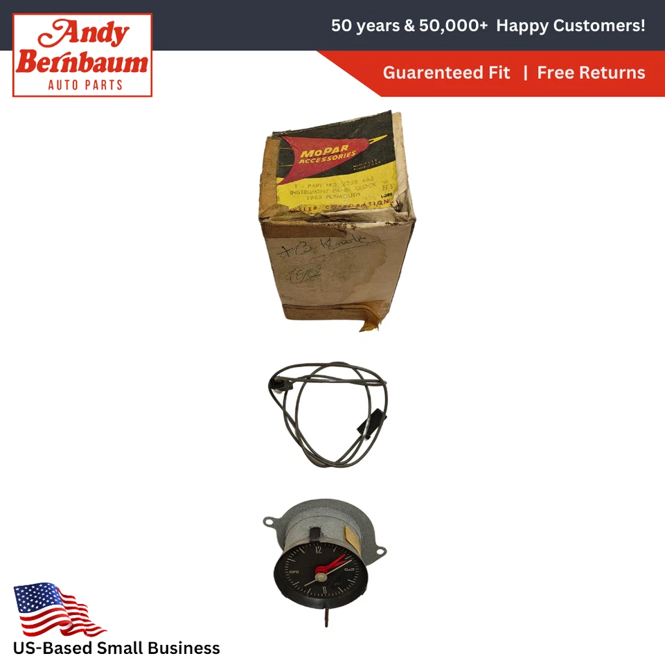 1962 Plymouth Belvedere Fury Savoy Instrument Panel Dashboard Clock 2258463 NOS - Image 2 of 4