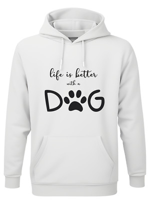 life is better whit a dog hoodies animal lover Hund Kapuzenpullover