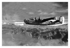 CONSOLIDATED B-24 LIBERATOR HEAVY BOMBER IN FLIGHT 4X6 WW2 WWII PHOTO