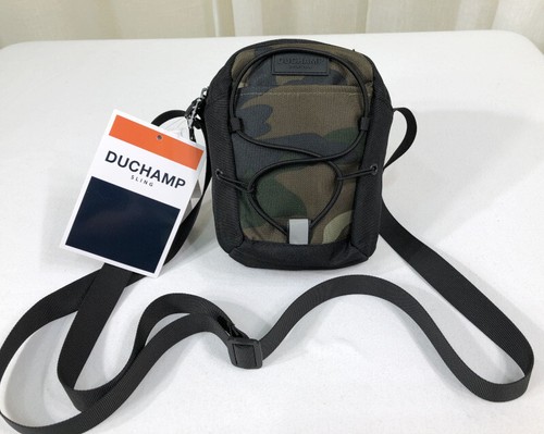 Mini Borsa a tracolla Duchamp Flight Sling Nuova con etichette nera/mimetica poliestere unisex #16712 - Foto 7 di 19