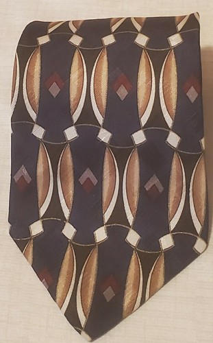 Croft&Barrow Mens 100% Silk Necktie. Printed in Italy Made in U.S.A. L 58" W 4" - Picture 3 of 4
