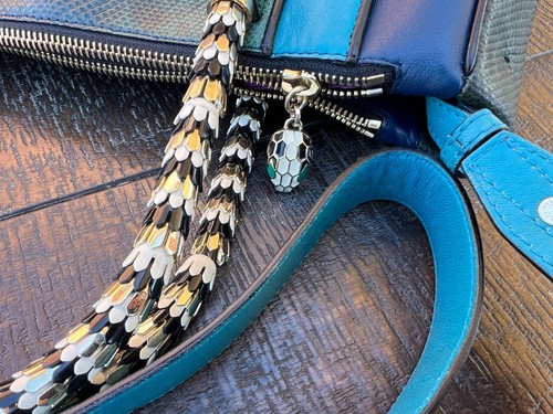 Authentic BVLGARI Serpenti Leather Tote Bag - Picture 14 of 24