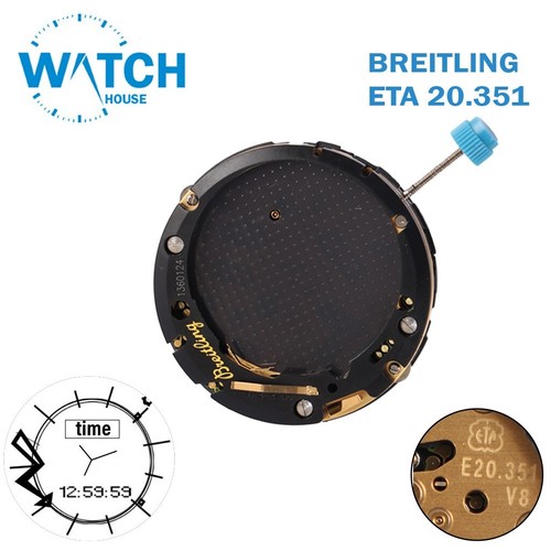 Breitling ETA E20.351 Swiss Movement Analog/Digital Movement.(Discount) - Picture 1 of 3