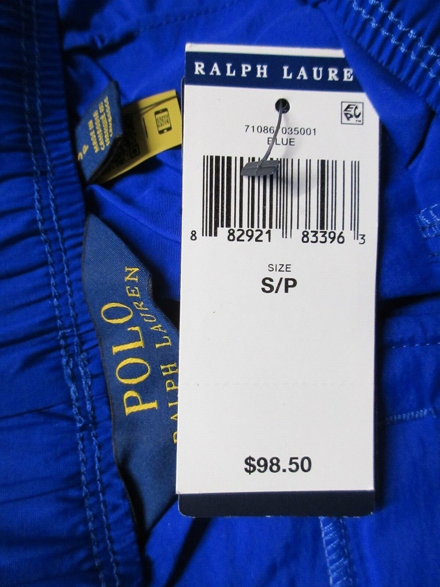 POLO RALPH LAUREN Men's Blue Nylon Hiking Beach Shorts