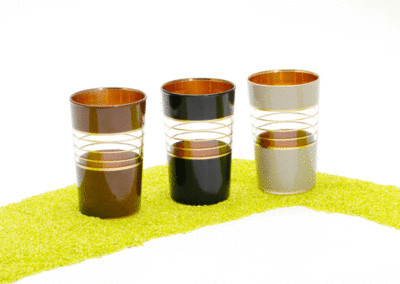 ChaCult 3er Set Teeglas Jayne mit Golddekor 120 ml - Teegläser