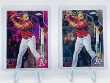 2020 Topps Chrome Update Pink Refractor + Base Yoenis Céspedes 2 Card Lot