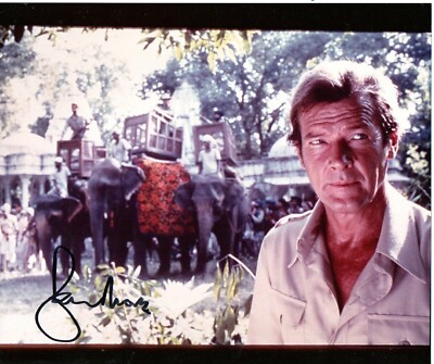 ROGER MOORE SIGNIERT JAMES BOND 10-8 AUTHENTISCHES AUTOGRAMM OCTOPUSSY COA FOTO BEWEIS