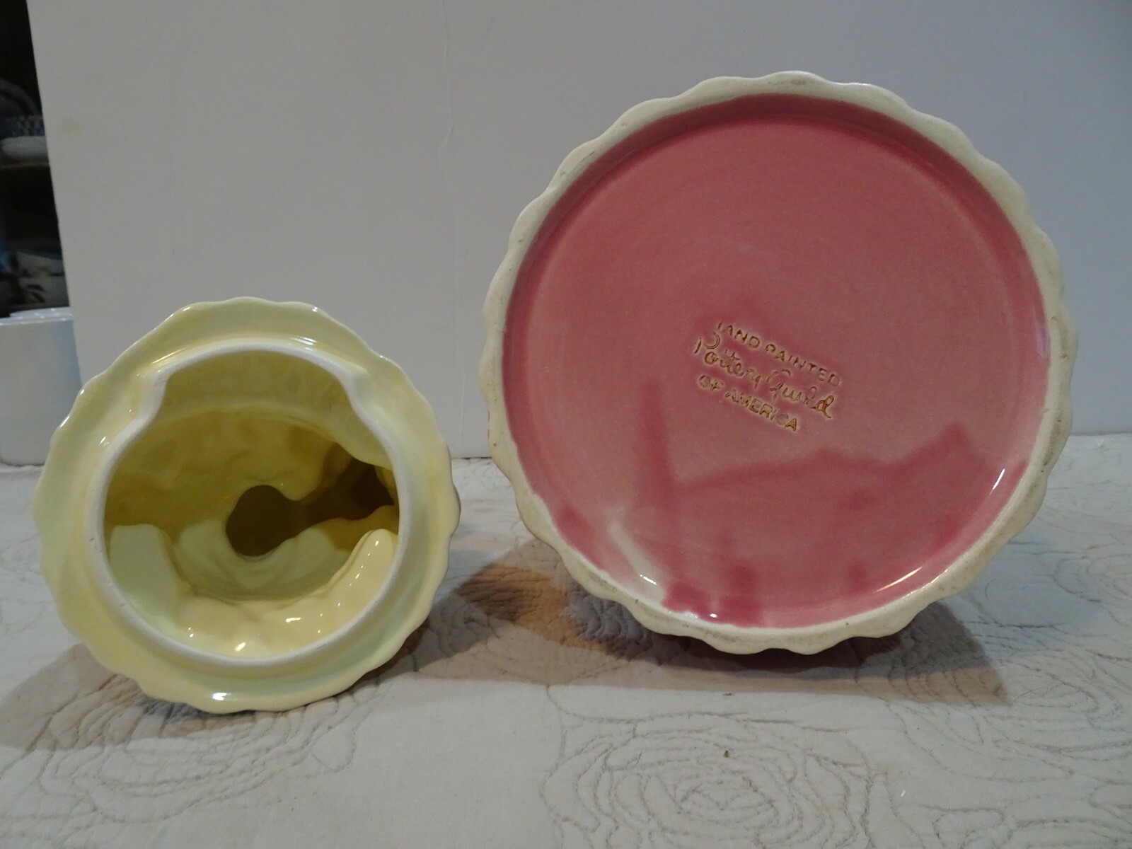 Pottery Guild of America Balloon Lady Hand Painted Ceramic Cookie Jar