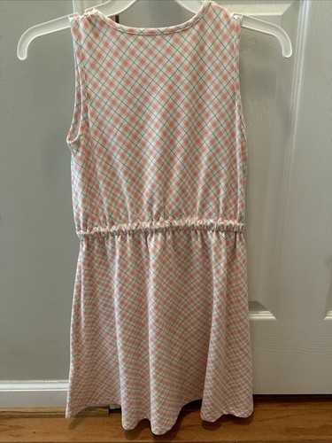 Shrimp And Grits Kids Pink/green Checked Sleeveless Knit Dress Size XL (9-10) - Picture 5 of 5