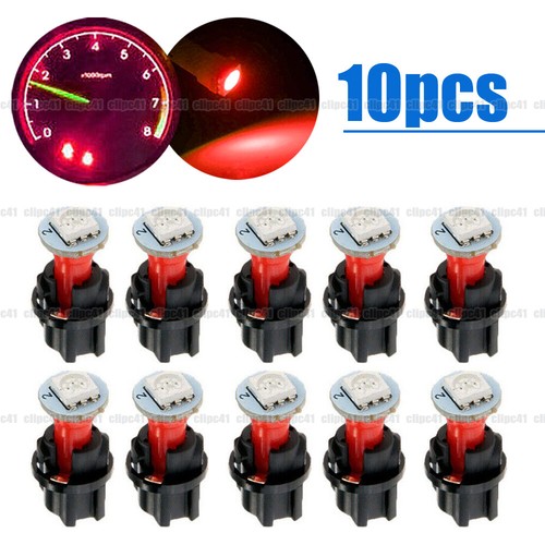 10× T5 Car Interior Instrument Panel Cluster LED Dash Light Bulb+Twist Socket - Picture 13 of 16