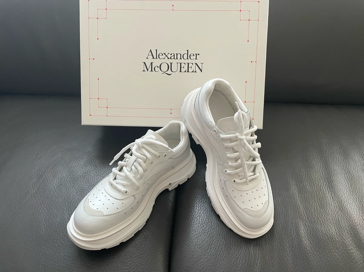 $695.00 NEW ALEXANDER McQUEEN WHITE LOW TOP CHUNKY SOLE SIZE 39/6 | eBay