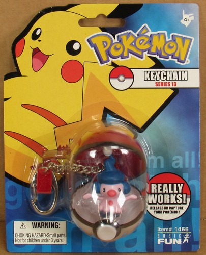 Basic Fun 1466 Pokemon Series 13 "Mime Jr." Keychain NIP