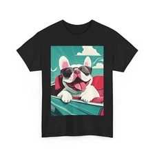 FRENCH BULLDOG GLASSES ART TSHIRT TEE GIFT MEN WOMEN TEENS SUMMER PET CUTE SHIRT