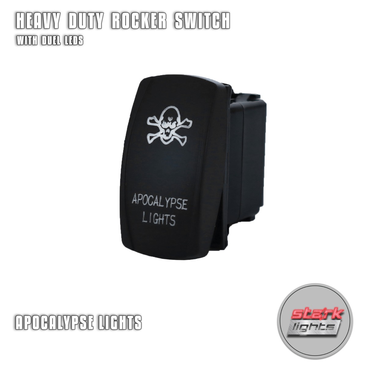 BLUE Laser Etched LED Rocker Switch Light 20A 12V ON / OFF